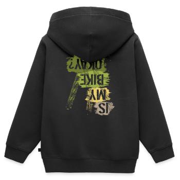 Downhill MTB Fahrrad Biker Radfahrer Geschenk - Kinder Premium Organic Zip Hoodie - Schwarz - Hinten - AI Model Kid Male (0cm)