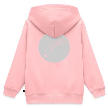 Dinosaure Dinosaure à long cou - Sweat Premium à capuche zippé enfant bio - rose - Dos - AI Model Kid Female (0cm)