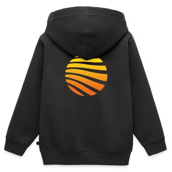 Sunset - Sweat Premium à capuche zippé enfant bio - noir - Dos - AI Model Kid Male (0cm)