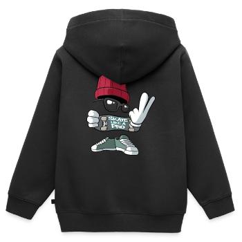 Skate Like A Pro Skater - Kids Premium Organic Zip-up Hoodie - black - Back - AI Model Kid Male (0cm)