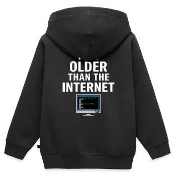 I Am Older Than The Internet 11 - Kinder Premium Organic Zip Hoodie - Schwarz - Hinten - AI Model Kid Male (0cm)