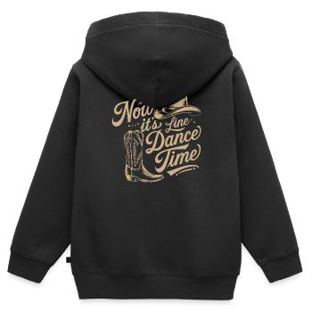 Danse en ligne Temps Temps pour danser Danse en ligne - Sweat Premium à capuche zippé enfant bio - noir - Dos - AI Model Kid Male (0cm)