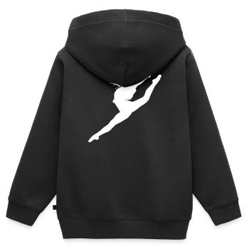 Ballerina Ballet Tanz Tänzerin Tanzen - Kinder Premium Organic Zip Hoodie - Schwarz - Hinten - AI Model Kid Male (0cm)