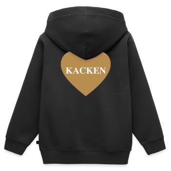 shit - Kids Premium Organic Zip-up Hoodie - black - Back - AI Model Kid Male (0cm)