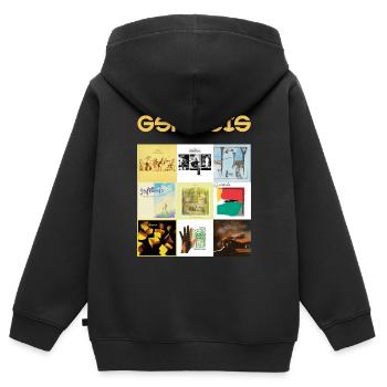 Genesis Compilation Various Album Covers - Kids Premium Organic Zip-up Hoodie - black - Back - AI Model Kid Male (0cm)