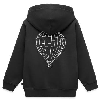 Heißluftballon - Kinder Premium Organic Zip Hoodie - Schwarz - Hinten - AI Model Kid Male (0cm)