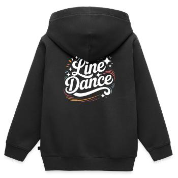 La danse en ligne : mon hobby - ma passion - mon truc - Sweat Premium à capuche zippé enfant bio - noir - Dos - AI Model Kid Male (0cm)