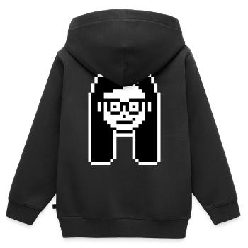 G21 Geek Woman - Kids Premium Organic Zip-up Hoodie - black - Back - AI Model Kid Male (0cm)
