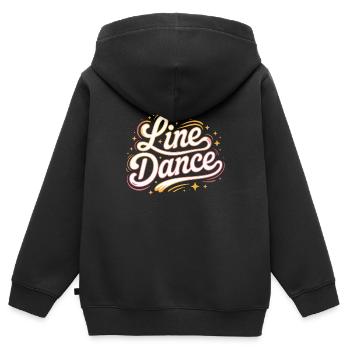 La danse en ligne : mon hobby - ma passion - mon truc - Sweat Premium à capuche zippé enfant bio - noir - Dos - AI Model Kid Male (0cm)
