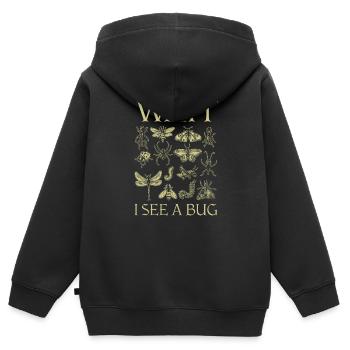 Wait I See A Bug Insects And Bug Lovers - Kinder Premium Organic Zip Hoodie - Schwarz - Hinten - AI Model Kid Male (0cm)