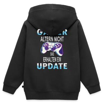 Gamer altern nicht sie erhalten ein update - Kinder Premium Organic Zip Hoodie - Schwarz - Hinten - AI Model Kid Male (0cm)