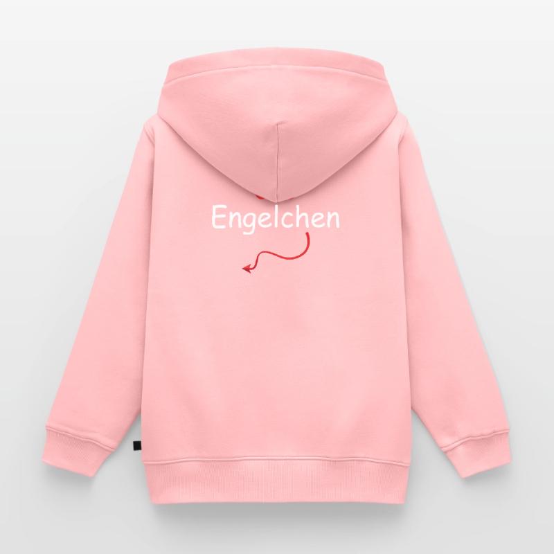 Engelchen Kostüm Engel Kostüm Teufelchen oder Enge Kinder Premium Organic Zip Hoodie