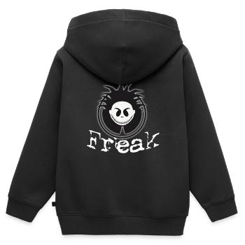 Freak Design Logo - Sweat Premium à capuche zippé enfant bio - noir - Dos - AI Model Kid Male (0cm)