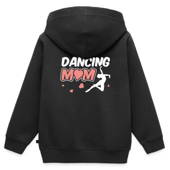 Maman danseuse - Sweat Premium à capuche zippé enfant bio - noir - Dos - AI Model Kid Male (0cm)