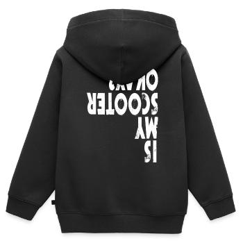 Scooter Roller Stunt Tretroller Spruch Geschenk - Kinder Premium Organic Zip Hoodie - Schwarz - Hinten - AI Model Kid Male (0cm)