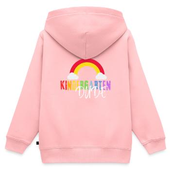 Kindergarten Dude - Kinder Premium Organic Zip Hoodie - Rosa - Hinten - AI Model Kid Female (0cm)