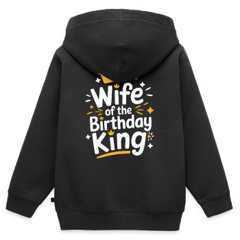 Frau Ehefrau Partnerin Familie Verheiratet - Kinder Premium Organic Zip Hoodie - Schwarz - Hinten - AI Model Kid Male (0cm)