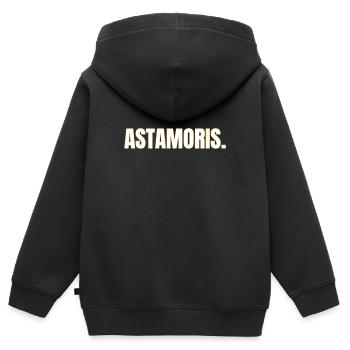 ASTAMORIS. Antwerp dialect Shirt - Kids Premium Organic Zip-up Hoodie - black - Back - AI Model Kid Male (0cm)
