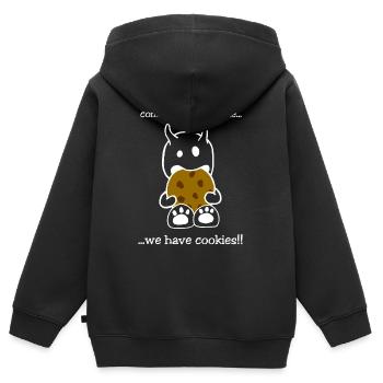 venir à l'darkside ... - Sweat Premium à capuche zippé enfant bio - noir - Dos - AI Model Kid Male (0cm)