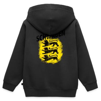 Schwaben - Kinder Premium Organic Zip Hoodie - Schwarz - Hinten - AI Model Kid Male (0cm)