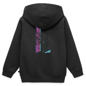 Horror Kinder Puppe - Kinder Premium Organic Zip Hoodie - Schwarz - Hinten - AI Model Kid Male (0cm)