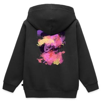 Kay&Em Color Explosion - Kinder Premium Organic Zip Hoodie - Schwarz - Hinten - AI Model Kid Male (0cm)