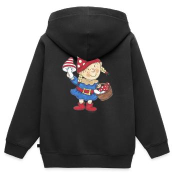 Wichtel_02 - Kinder Premium Organic Zip Hoodie - Schwarz - Hinten - AI Model Kid Male (0cm)