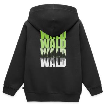 Wald - Wald - Wald - Wald Design - Kinder Premium Organic Zip Hoodie - Schwarz - Hinten - AI Model Kid Male (0cm)