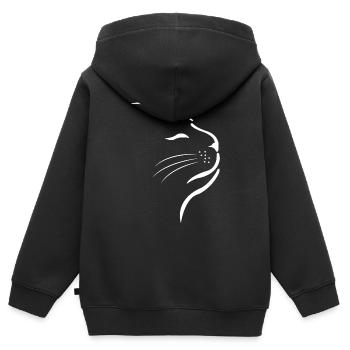 Chats Chats - Sweat Premium à capuche zippé enfant bio - noir - Dos - AI Model Kid Male (0cm)