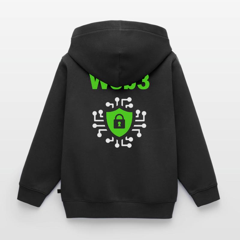 Web3 Cryptocurrency Blockchain Software Developer Kinder Premium Organic Zip Hoodie