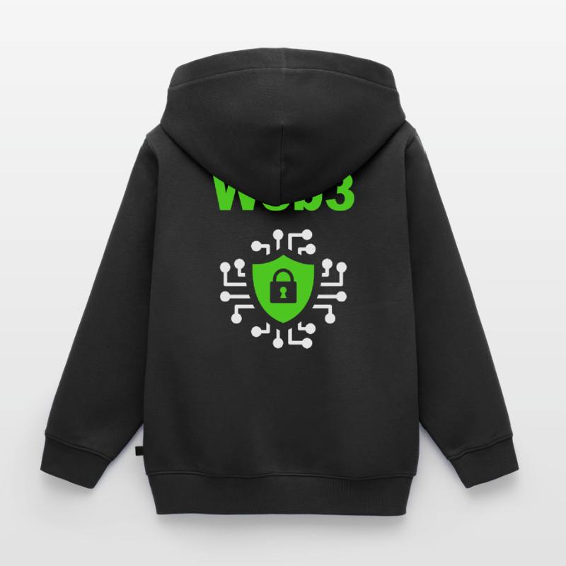 Web3 Cryptocurrency Blockchain Software Developer Kinder Premium Organic Zip Hoodie