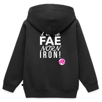 Irlande du Nord - Sweat Premium à capuche zippé enfant bio - noir - Dos - AI Model Kid Male (0cm)