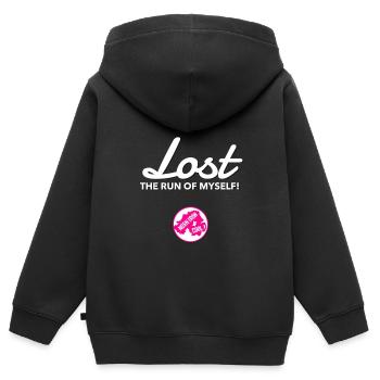 Irlande du Nord - Sweat Premium à capuche zippé enfant bio - noir - Dos - AI Model Kid Male (0cm)