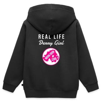 Irlande du Nord - Sweat Premium à capuche zippé enfant bio - noir - Dos - AI Model Kid Male (0cm)