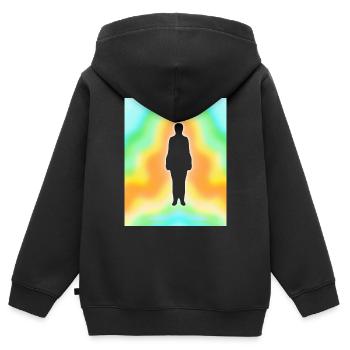 Aura - Kids Premium Organic Zip-up Hoodie - black - Back - AI Model Kid Male (0cm)