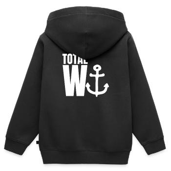 Funny - Kids Premium Organic Zip-up Hoodie - black - Back - AI Model Kid Male (0cm)