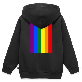 Rainbow flag - Kids Premium Organic Zip-up Hoodie - black - Back - AI Model Kid Male (0cm)