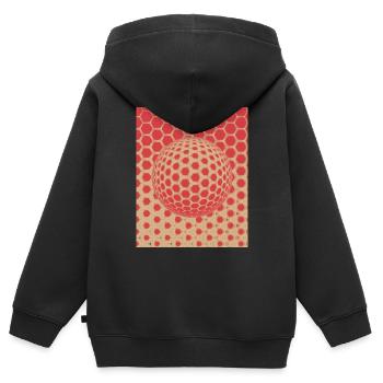 globe - Sweat Premium à capuche zippé enfant bio - noir - Dos - AI Model Kid Male (0cm)