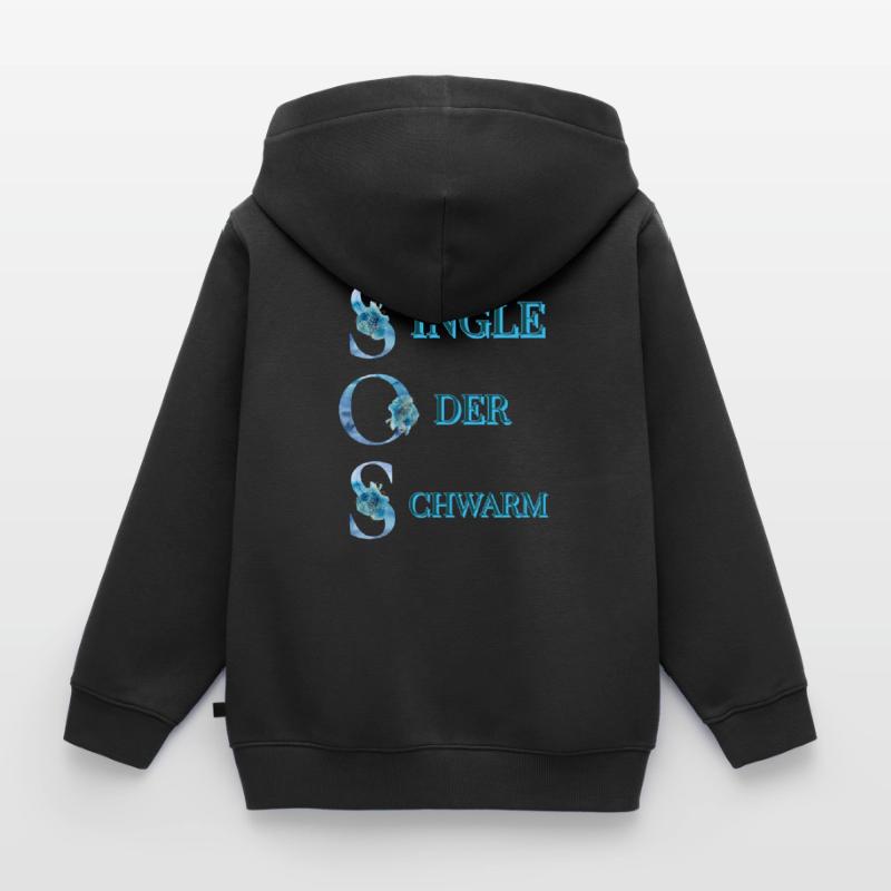 SOS Single oder Schwarm Kinder Premium Organic Zip Hoodie