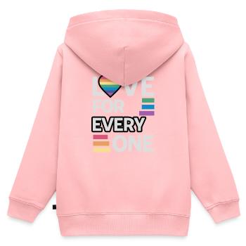 Rainbow unisex love for everyone - Kinder Premium Organic Zip Hoodie - Rosa - Hinten - AI Model Kid Female (0cm)