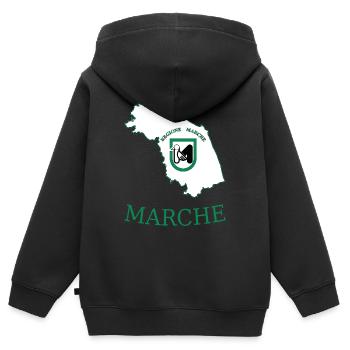 Marches - Kids Premium Organic Zip-up Hoodie - black - Back - AI Model Kid Male (0cm)