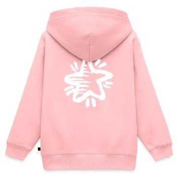 Sternschnuppe - Kinder Premium Organic Zip Hoodie - Rosa - Hinten - AI Model Kid Female (0cm)