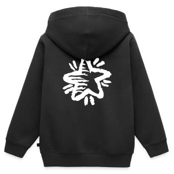 Shooting star - Kids Premium Organic Zip-up Hoodie - black - Back - AI Model Kid Male (0cm)