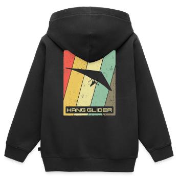 Hanggleiter Drachenflieger Deltasegler - Kinder Premium Organic Zip Hoodie - Schwarz - Hinten - AI Model Kid Male (0cm)