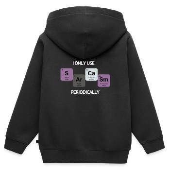 Sarcasm vintage - Kids Premium Organic Zip-up Hoodie - black - Back - AI Model Kid Male (0cm)