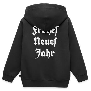 Frohes Neues Jahr - Kinder Premium Organic Zip Hoodie - Schwarz - Hinten - AI Model Kid Male (0cm)