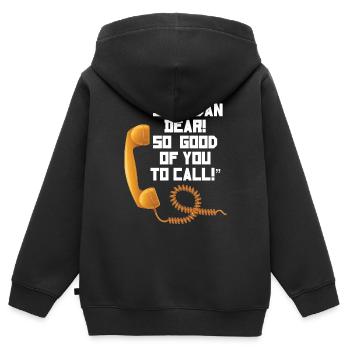 Hyazinthen-Eimer - Kinder Premium Organic Zip Hoodie - Schwarz - Hinten - AI Model Kid Male (0cm)