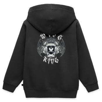 Moto Goldwing Gold Wing King - Sweat Premium à capuche zippé enfant bio - noir - Dos - AI Model Kid Male (0cm)