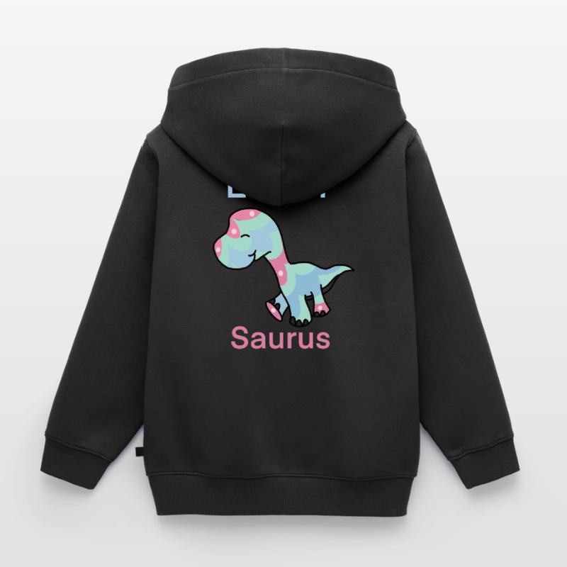 Easter Saurus Easter Dinosaur eggs Easter eggs Kids Premium Organic Zip-up Hoodie