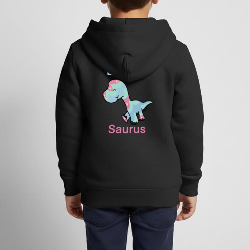 Easter Saurus Easter Dinosaur eggs Easter eggs Kids Premium Organic Zip-up Hoodie